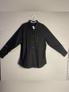 Men’s XL Athletic Fit Banana Republic Black Button Up Dress Shirt NWT